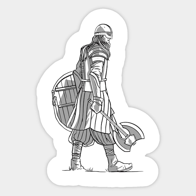 Viking Walking Sticker by AntiAntiFlorian